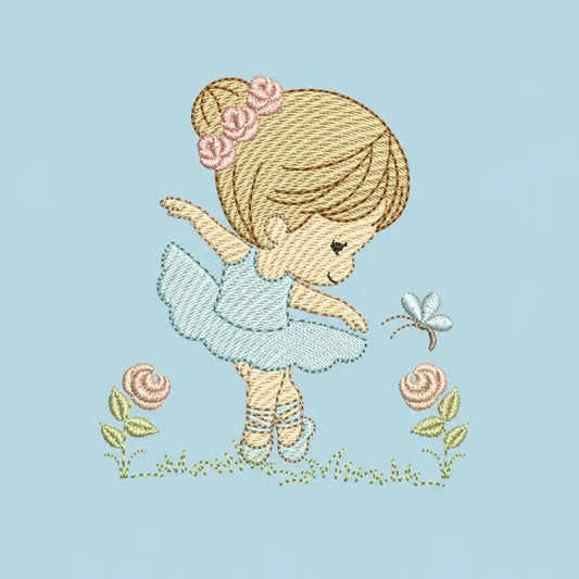 Bolsa para Muda Bordada Ballerina Niña